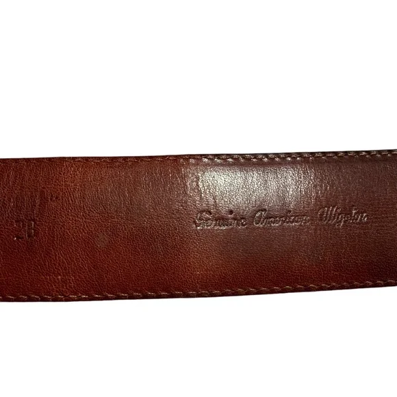 Vintage POLO RALPH LAUREN Brown American Alligator Women's Belt Unisex 28